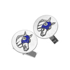 Round Blinder Horse Cuff Links