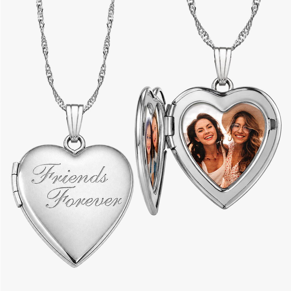 Friends Forever Heart Photo Locket