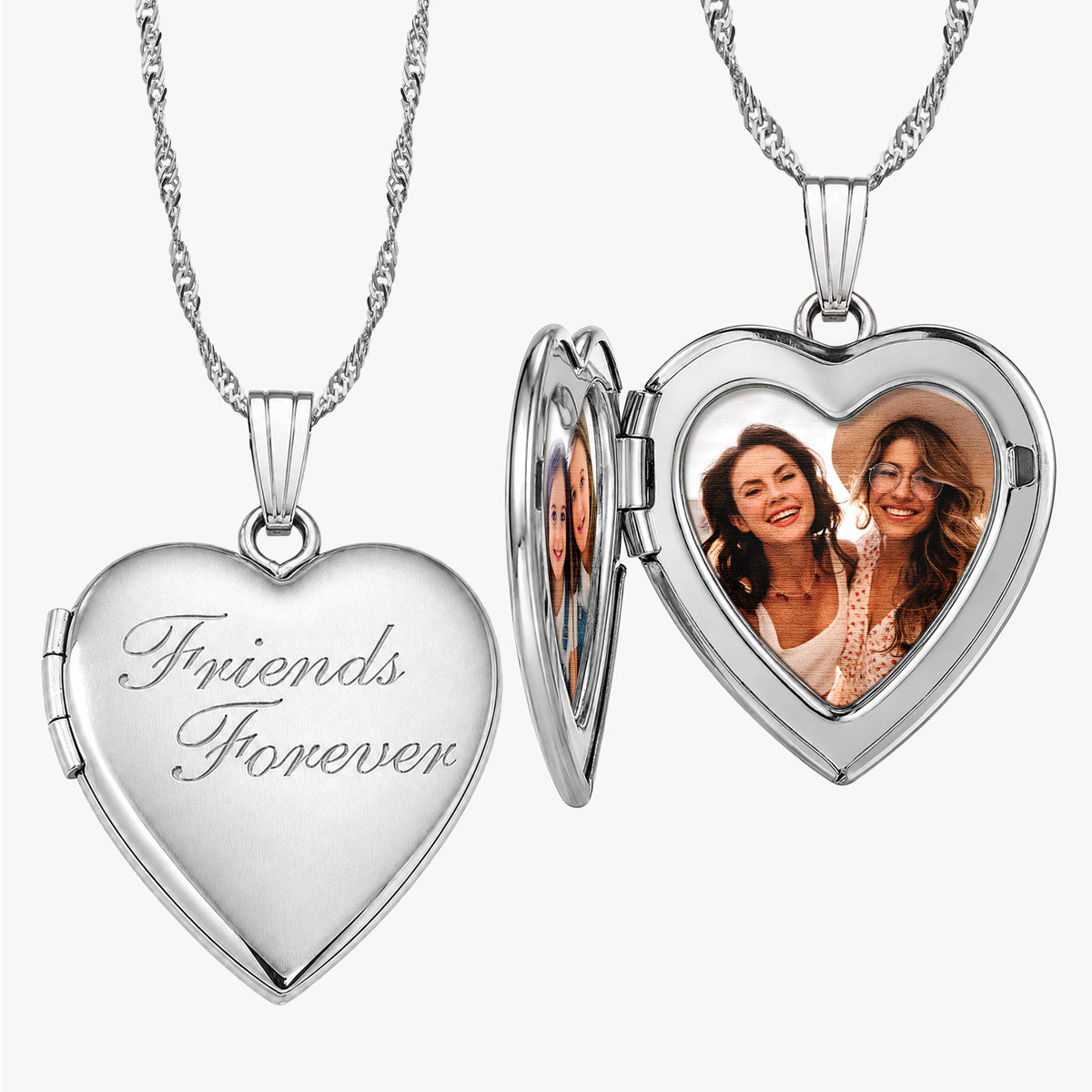 Friends Forever Heart Photo Locket