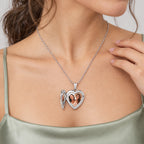 Friends Forever Heart Photo Locket - on model