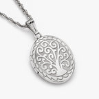 Tree of Life Oval Photo Locket