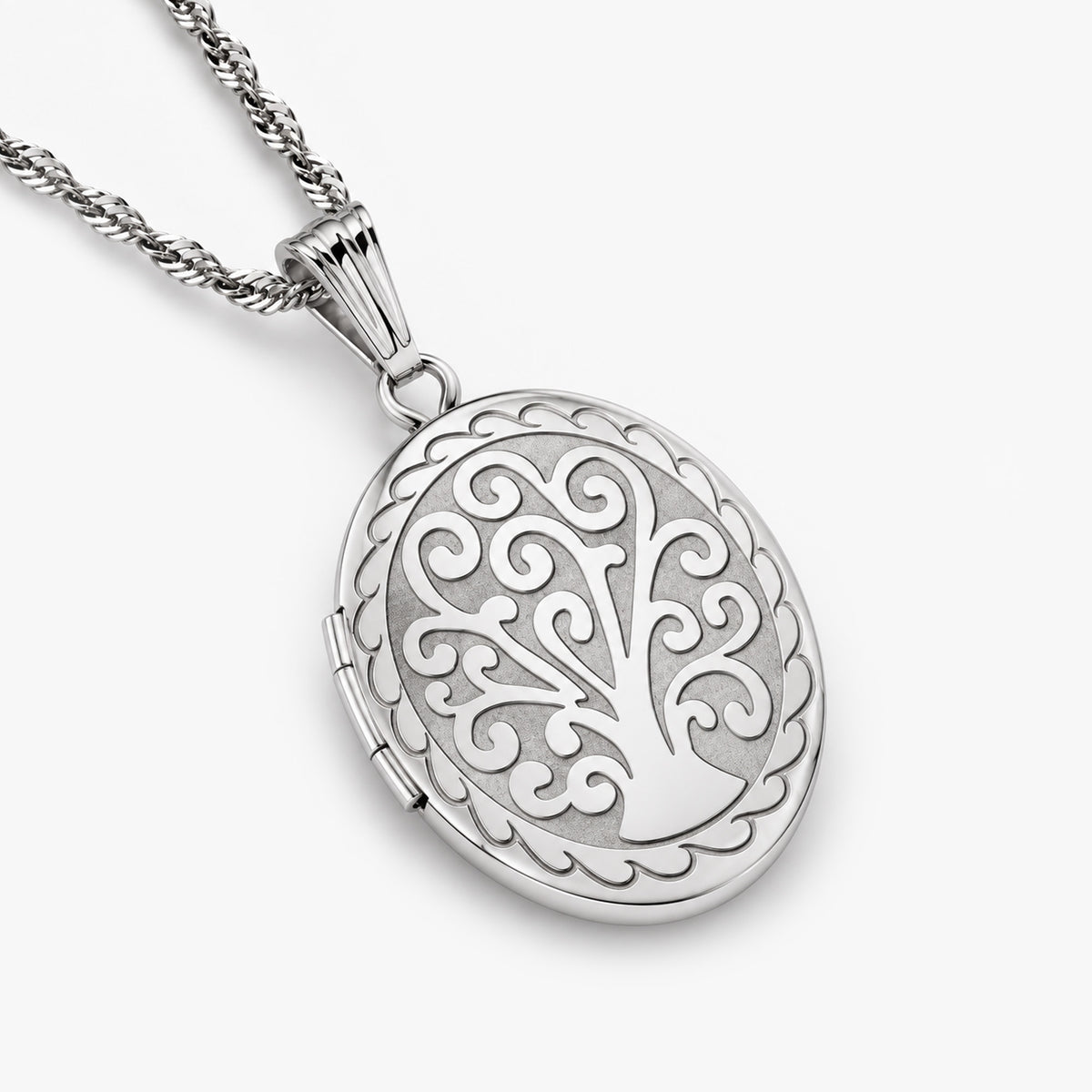 Tree of Life Oval Photo Locket