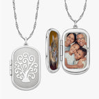 Tree of Life Dog Tag Photo Locket