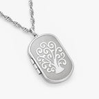 Tree of Life Dog Tag Photo Locket