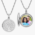 Tree of Life Round Photo Locket