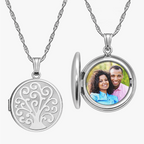Tree of Life Round Photo Locket