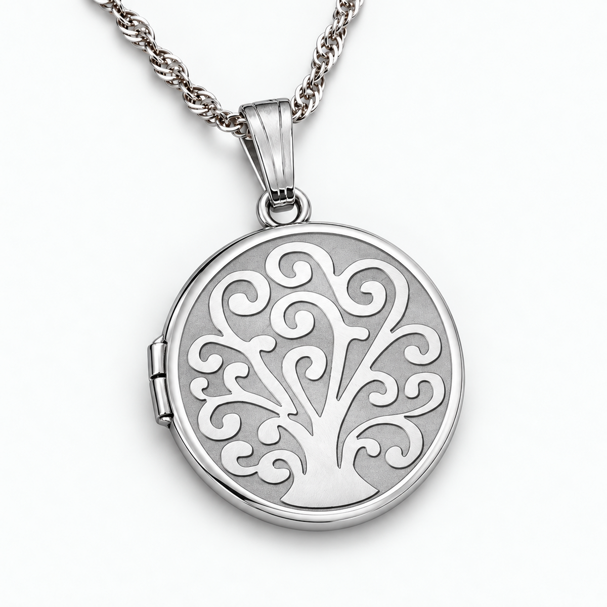 Tree of Life Round Photo Locket
