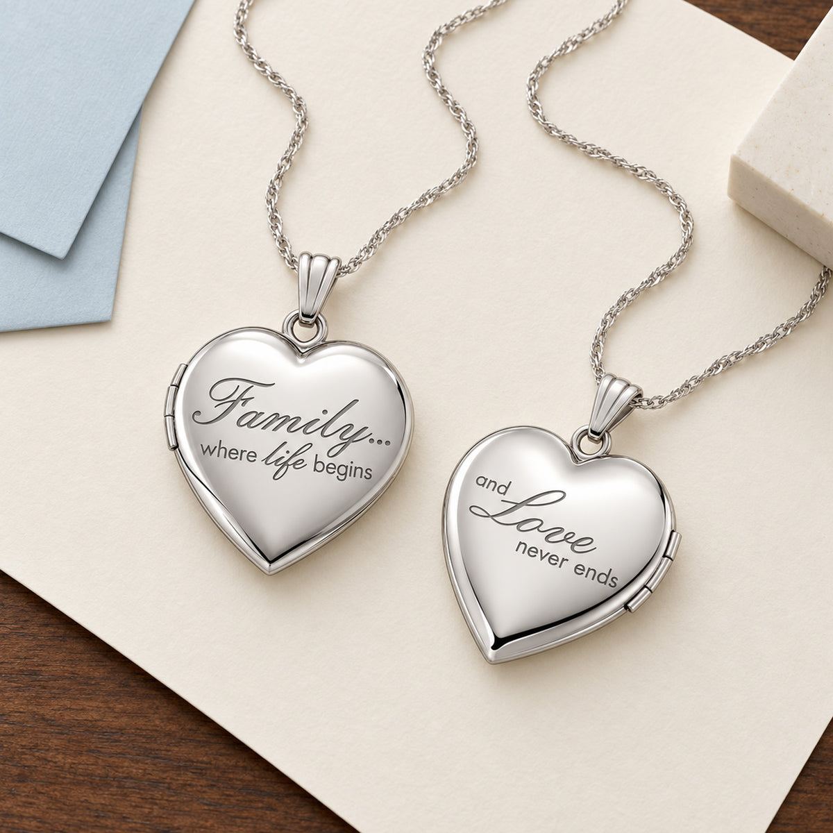 Family Love Heart Photo Locket - lifestyle