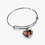 Expandable Photo Charm Heart Bracelet