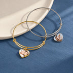 Expandable Photo Charm Heart Bracelet - lifestyle
