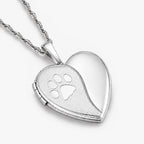 Paw Print Heart Photo Locket