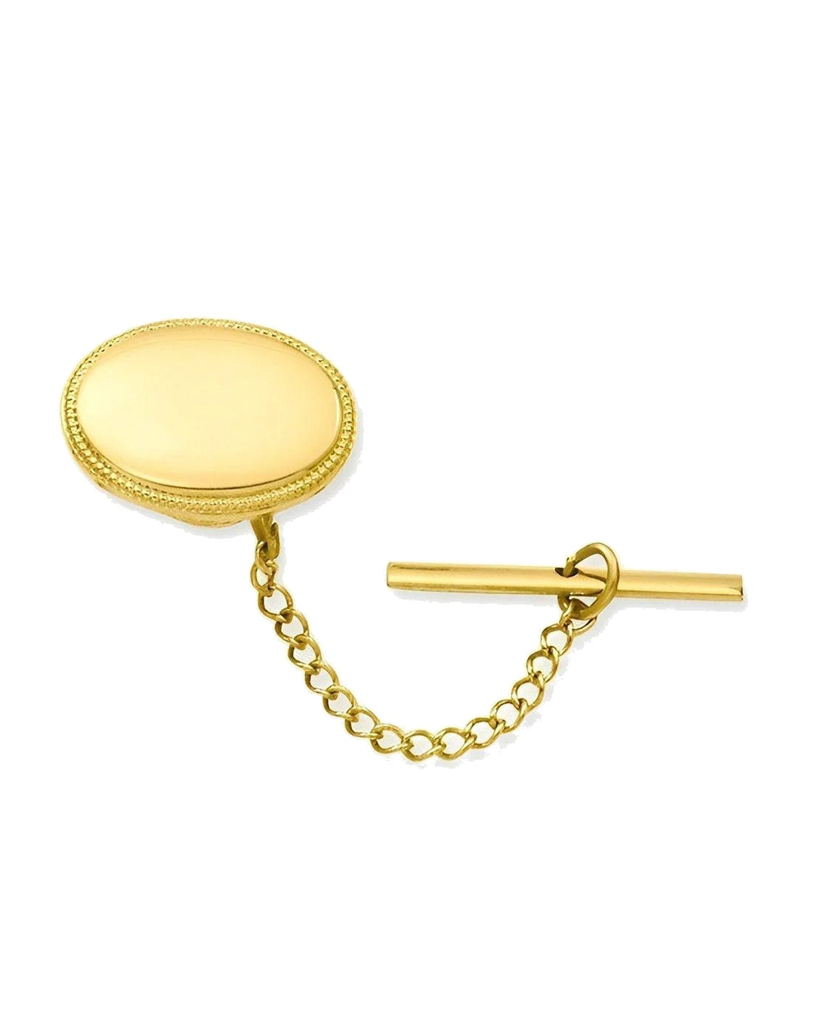 Engravable Oval Bezel Tie Tack
