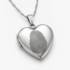 Fingerprint Heart Photo Locket