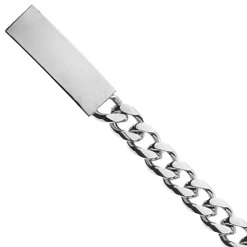 Custom Engraved Stainless Steel Men's Curb Link ID Bracelet
