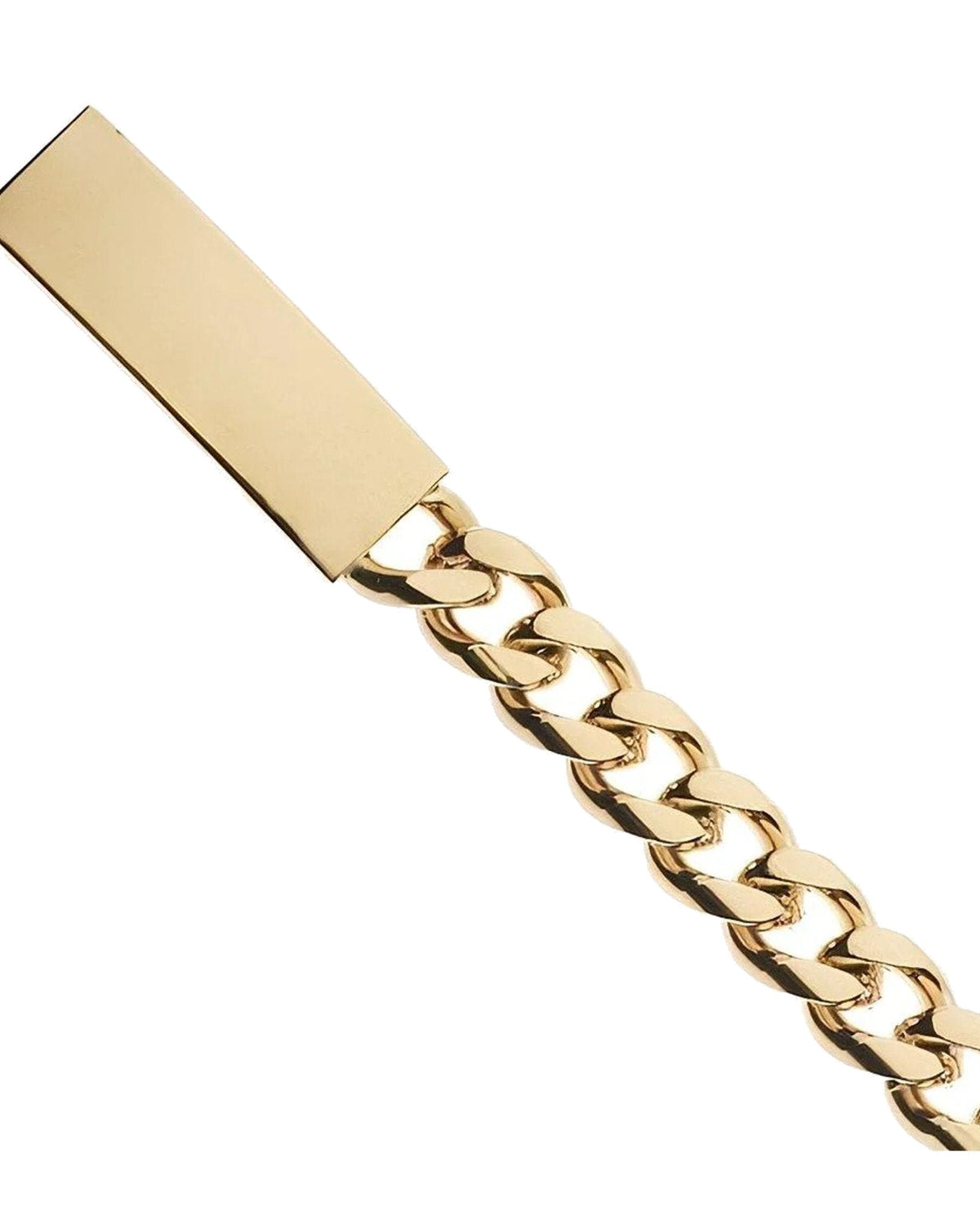Custom Engraved Gold Plated Men's Curb Link ID Bracelet
