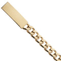 Custom Engraved Gold Plated Men's Curb Link ID Bracelet