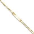 Custom Engraved Gold Plated Women's Heart Cutout ID Bracelet