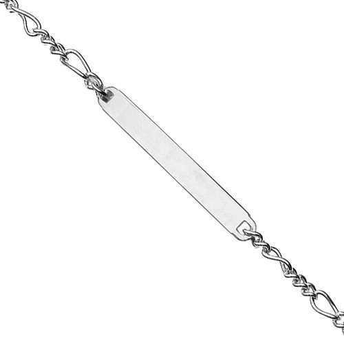Custom Engraved Stainless Steel Women's Figaro Link ID Bracelet