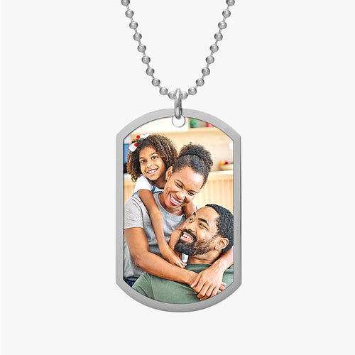 Stainless Steel Photo Dog Tag Pendant