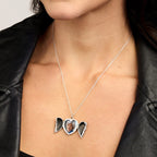 Angel Wing Heart Photo Locket