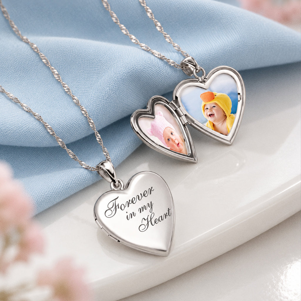 Forever In My Heart Heart Photo Locket - lifestyle