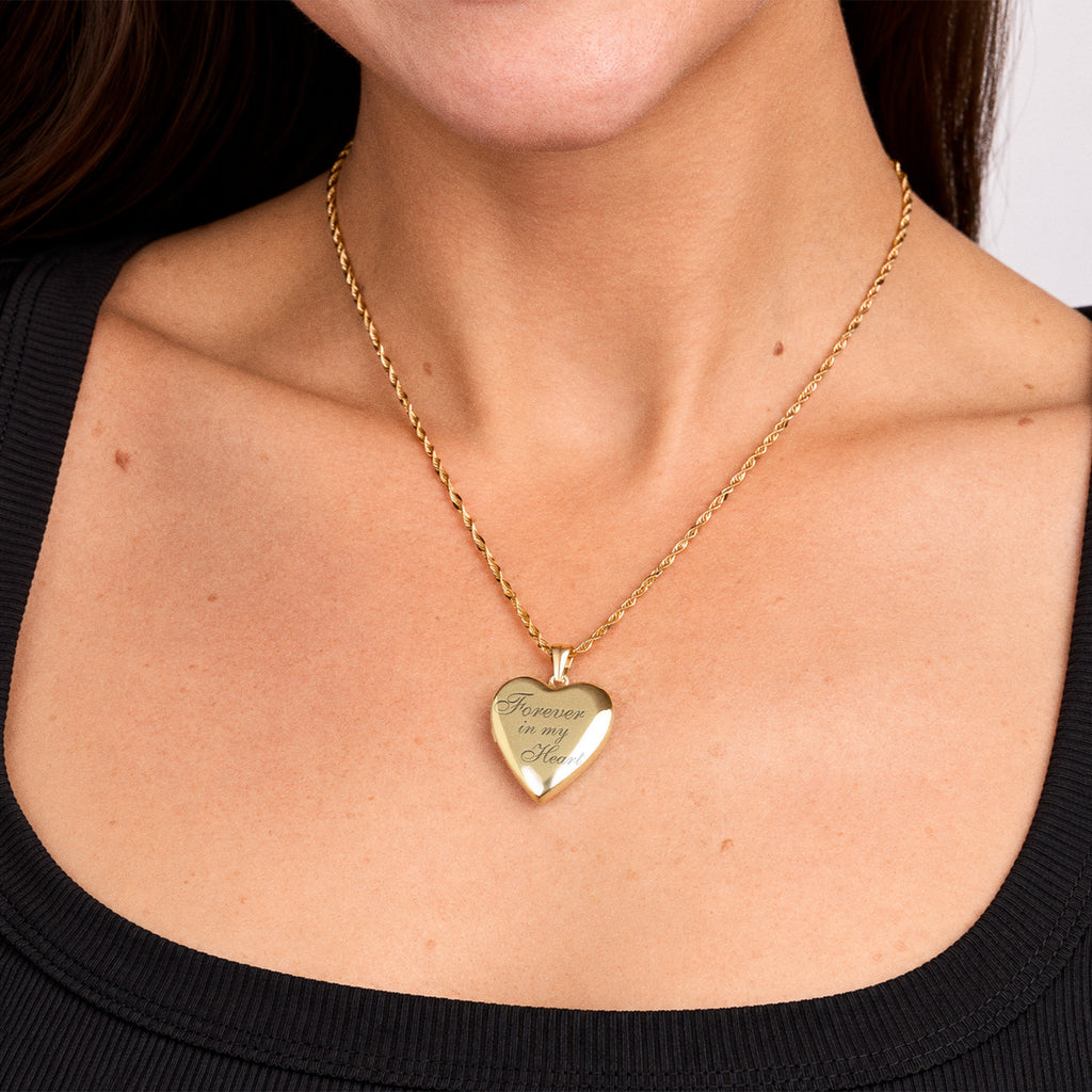Forever In My Heart Photo Locket - on model