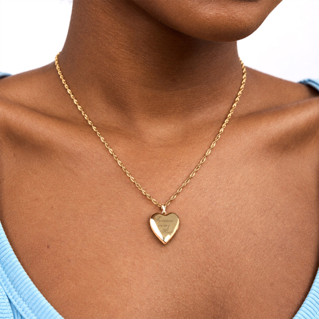 Forever In My Heart Photo Locket - on model