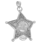 Original catalog photo of Personalized Florida Sheriff Badge with Rank, Number & Dept., alternate product view. (PG89190, secondary photo 1)