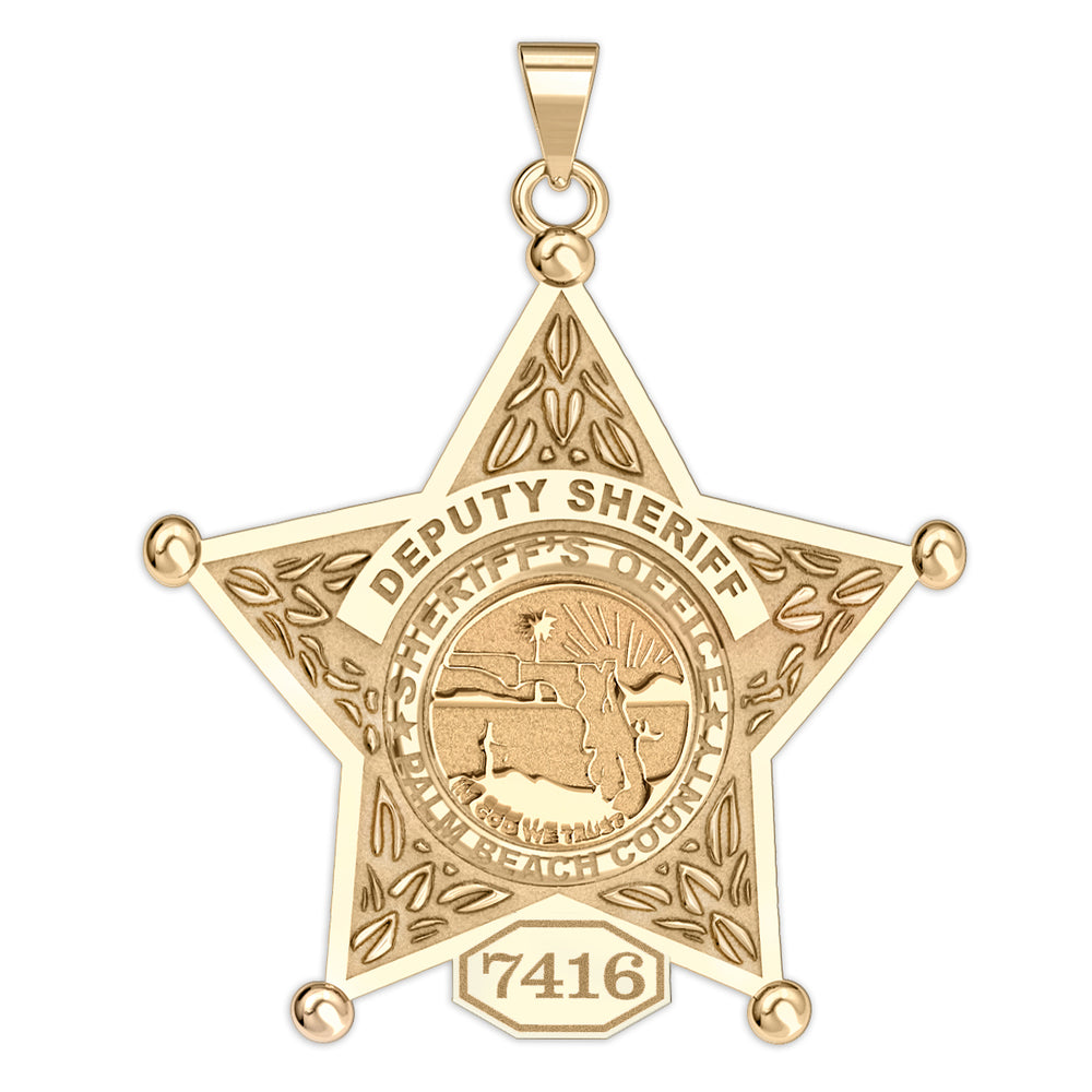 Original catalog photo of Personalized Florida Sheriff Badge with Rank, Number & Dept., alternate product view. (PG89190, secondary photo 2)