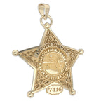 Original catalog photo of Personalized Florida Sheriff Badge with Rank, Number & Dept., alternate product view. (PG89190, secondary photo 3)