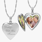 Daddys With You Forever Heart Photo Locket