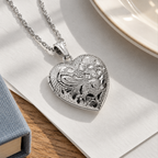 Floral Heart Photo Locket - lifestyle