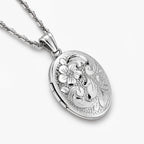 Floral Oval PHoto Locket