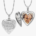 To The Moon & Back  Heart Photo Locket