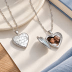 To The Moon & Back  Heart Photo Locket - lifestyle