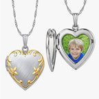& Gold Tone Heart Photo Locket
