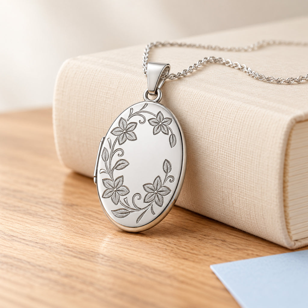 Oval Photo Locket - lifestyle