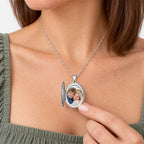 Oval Photo Locket - on model