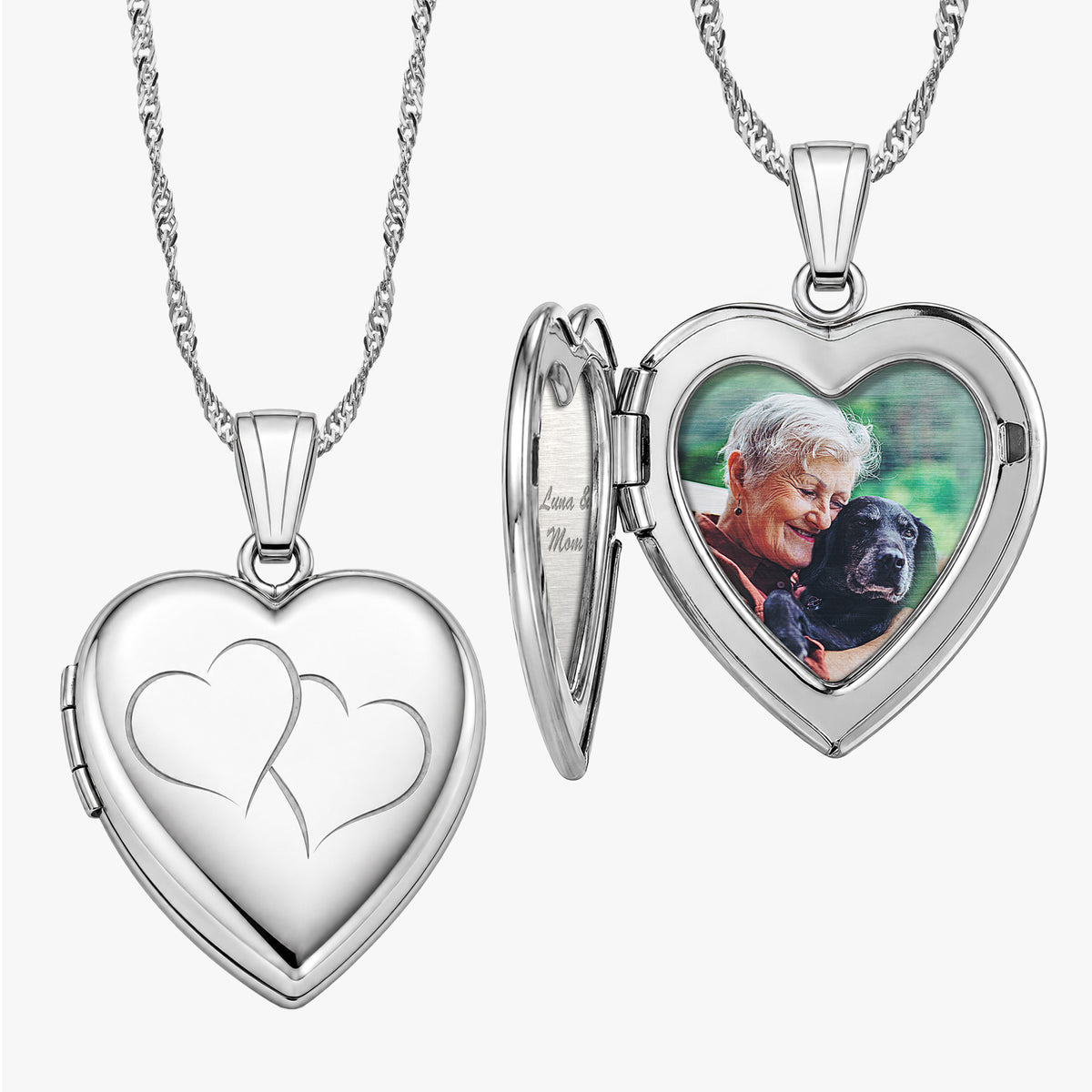 Double Heart Photo Locket