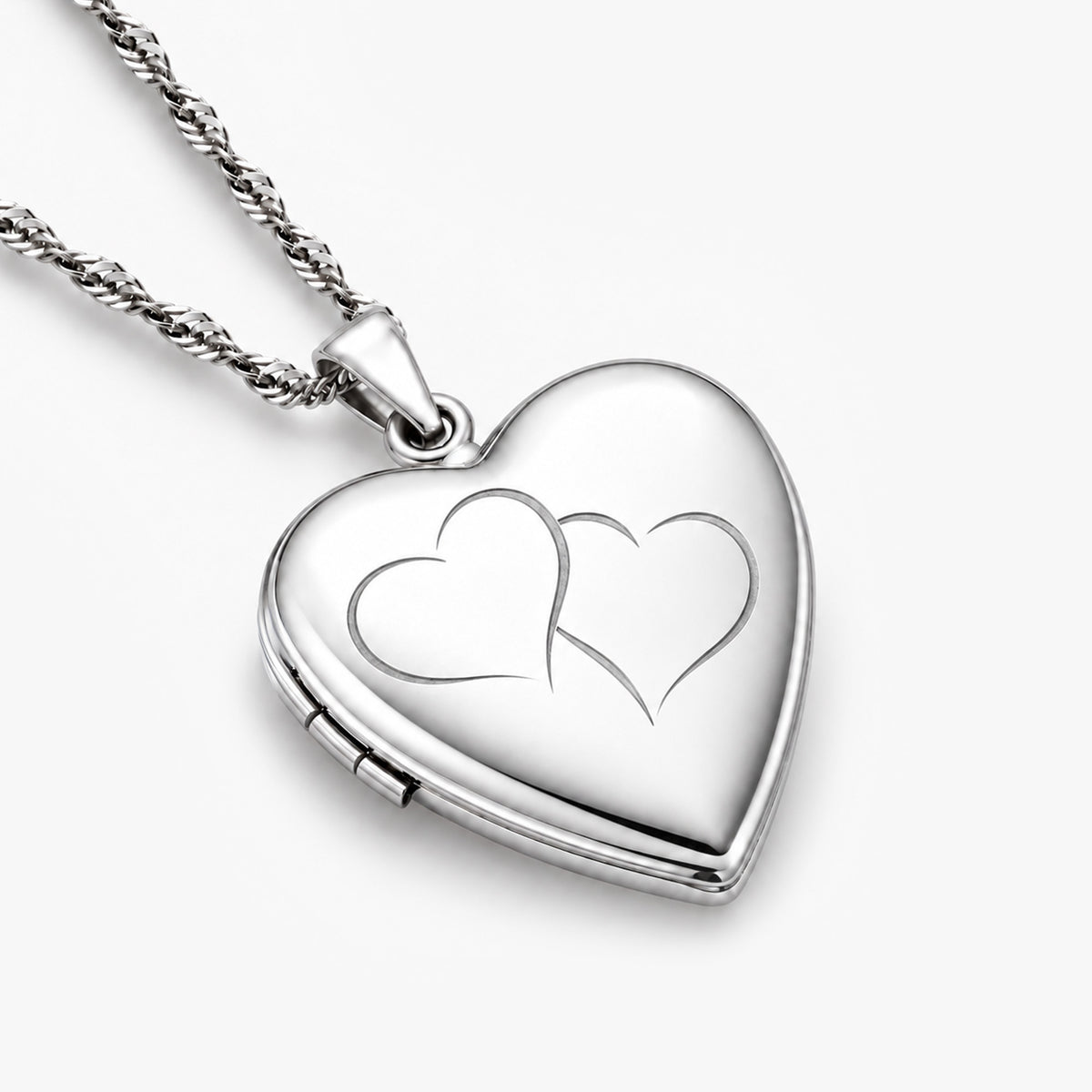 Double Heart Photo Locket