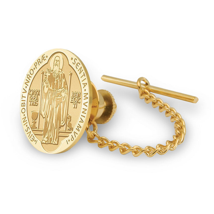 Saint Benedict Religious Tie Tack