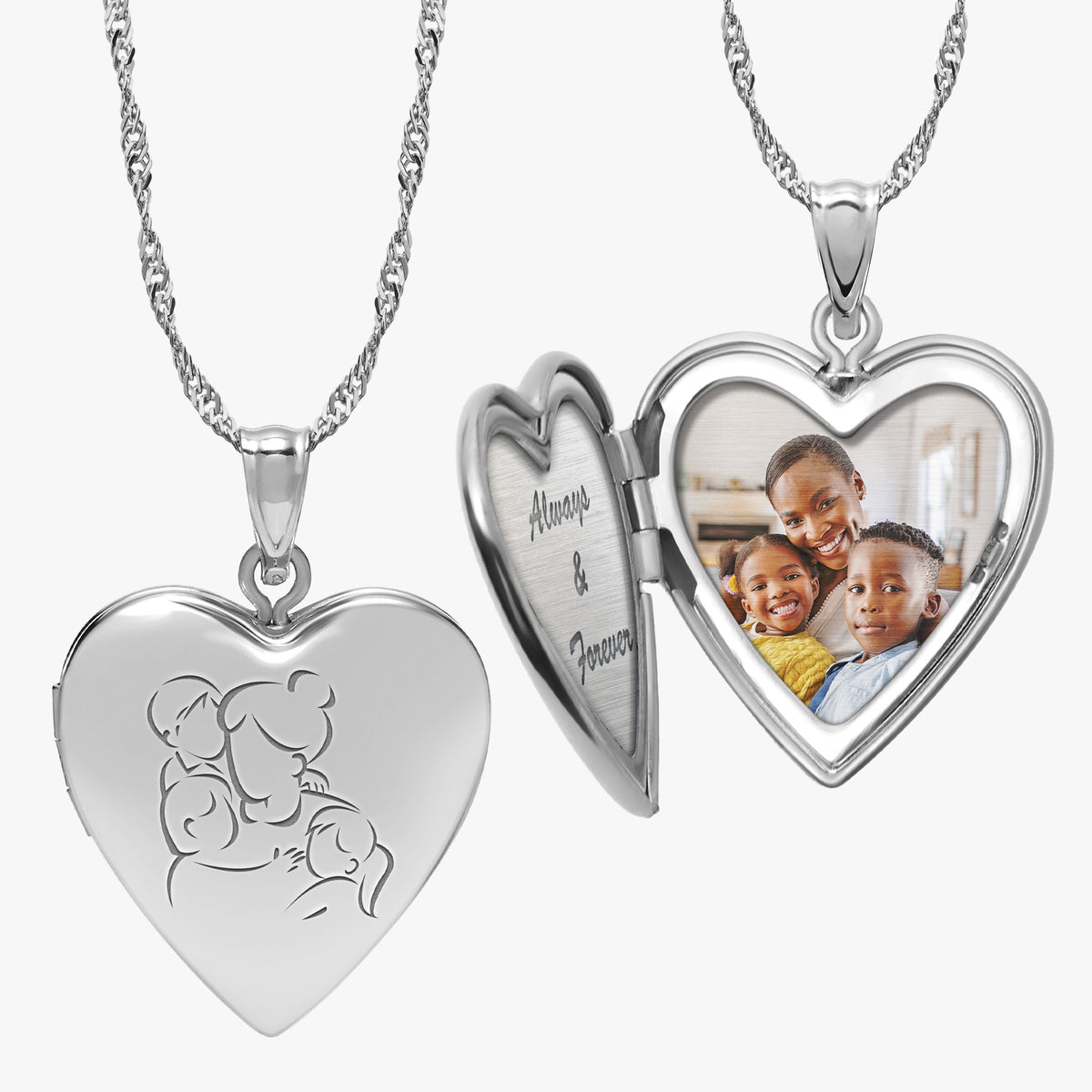 Build Your Own 2-Photo Mom Heart Locket