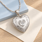 Dancing Diamond Heart Photo Locket - lifestyle