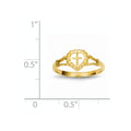 14K Diamond-Cut Children's Heart And Cross Ring
