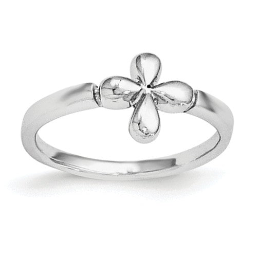 Plated Children's Polished Cross Ring
