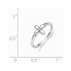 Sterling Silver Plated Children's Polished Cross Ring