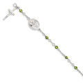 Children's Peridot Rosary Bead Bracelet