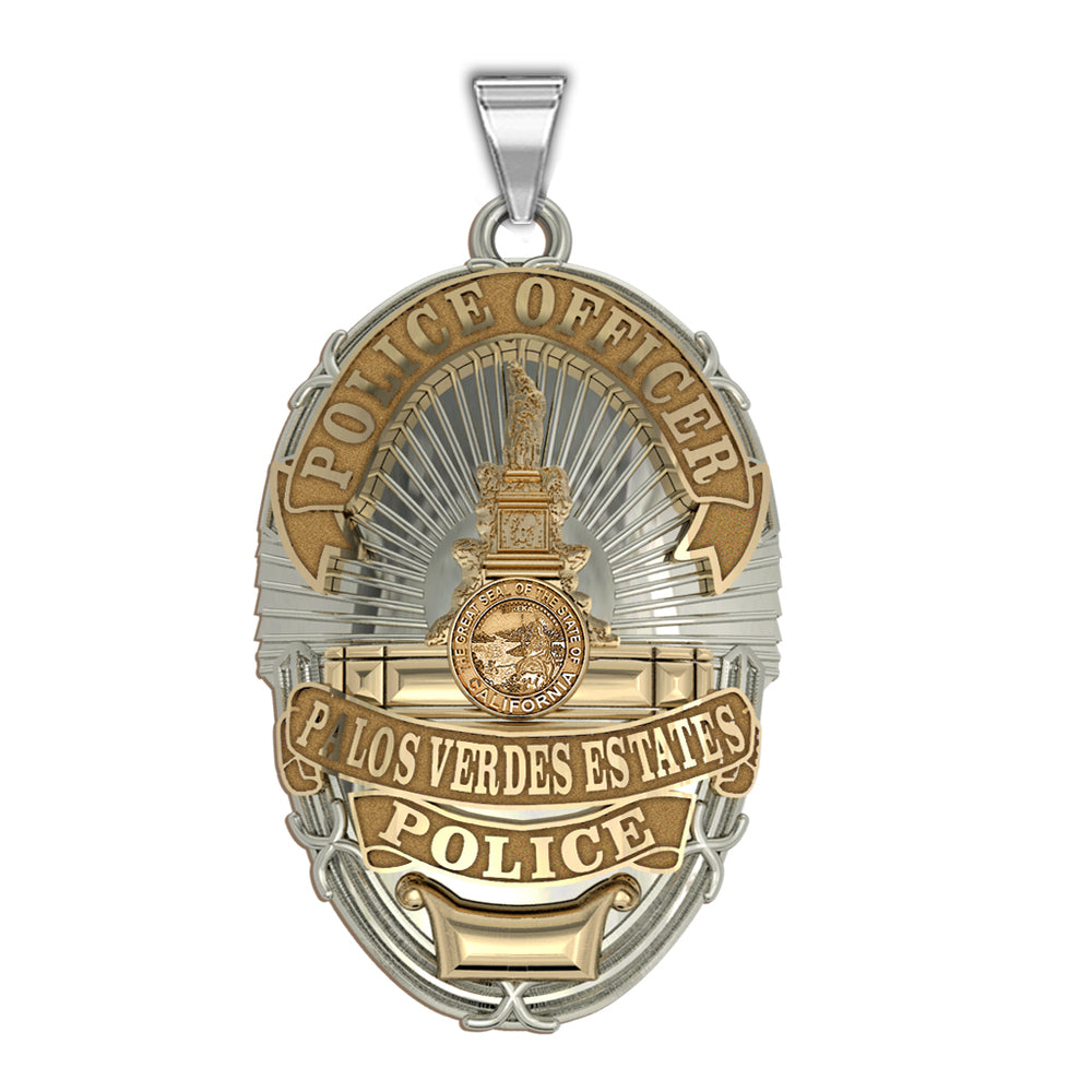 Personalized Palos Verdes California Police Badge with Your Rank and Number — verified source gallery photo 2 (PG93487, secondary photo 2)