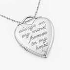 Always on my mind, Forever in my heart  Heart Photo Locket