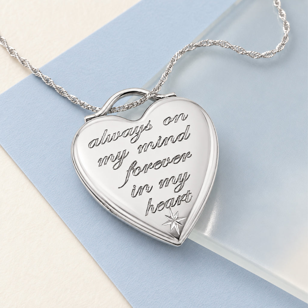 Always on my mind, Forever in my heart  Heart Photo Locket - lifestyle